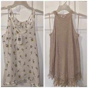 2 spaghetti strap Shirts